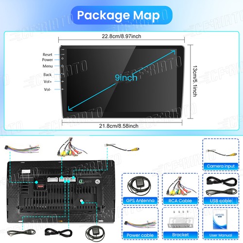 For Toyota Tacoma 2005-2013 9" Carplay Android 15 Car Stereo Radio GPS Navi RDS - Picture 12 of 14