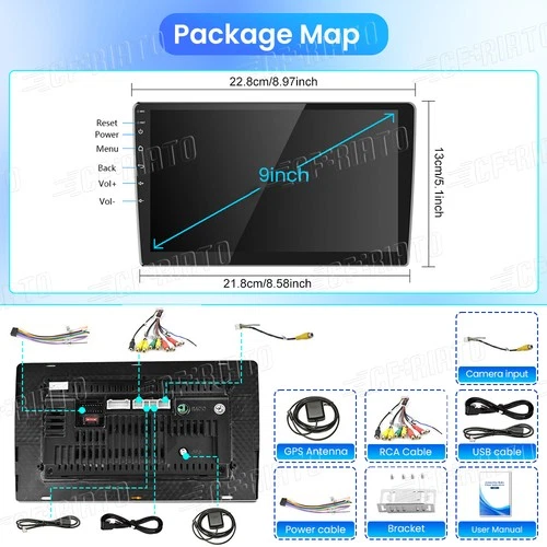 Car Radio Stereo Auto AC for Dodge Ram 2013-2019 1500 2500 3500 Carplay/Android - Picture 19 of 20