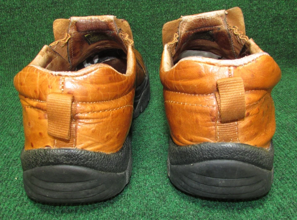 Roper Ostrich Performance Slip On Men's Size 11 Brown Casual Shoes - Image 3 of 4