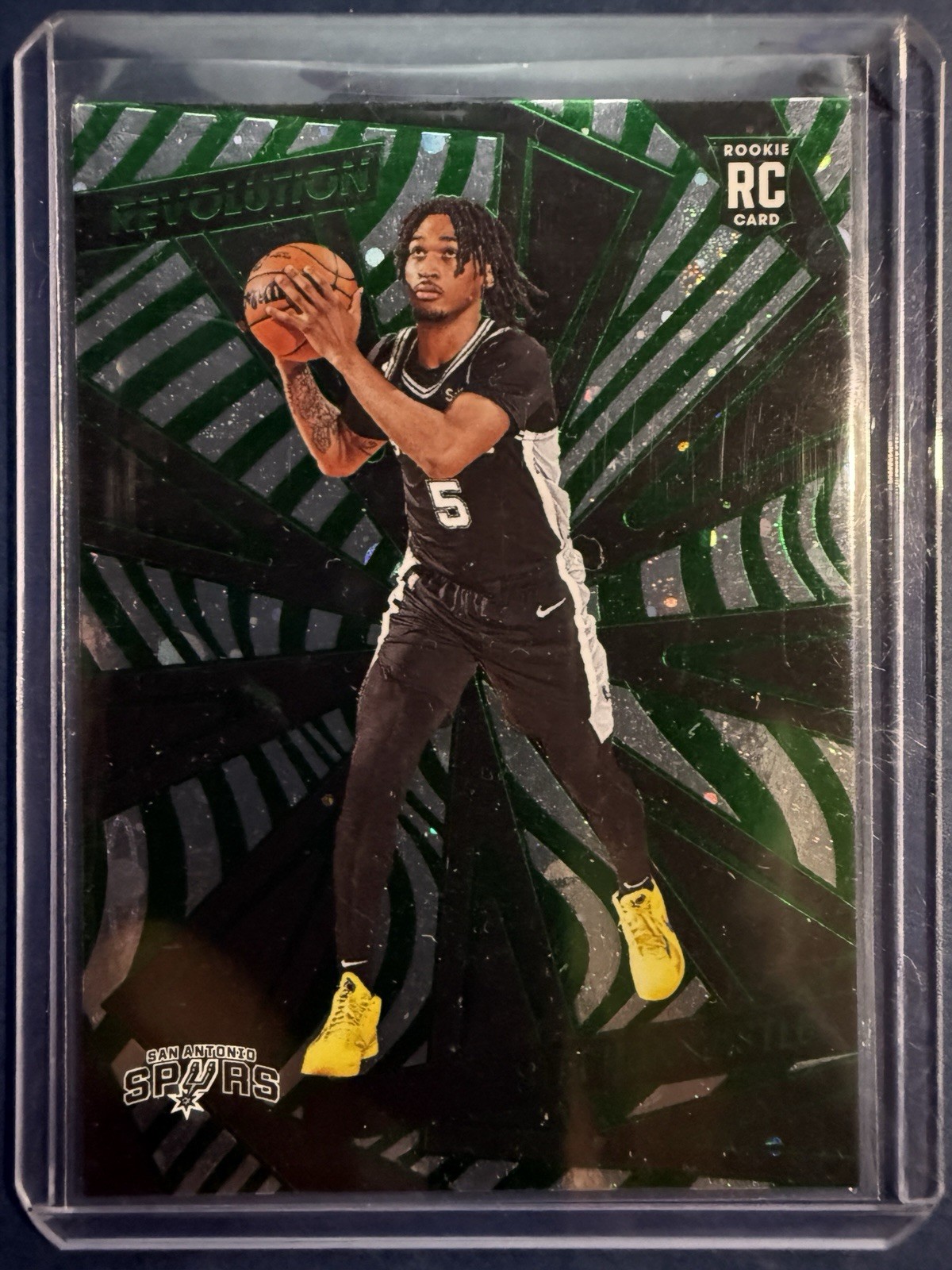 24-25 Panini Revolution Stephon Castle RC Green Cosmo /75 #116