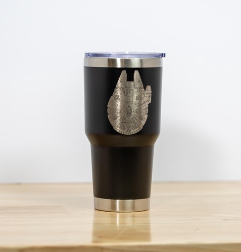 Millennium Falcon Becher: Lasergravur Star Wars Travel Cup - Bild 1 von 10