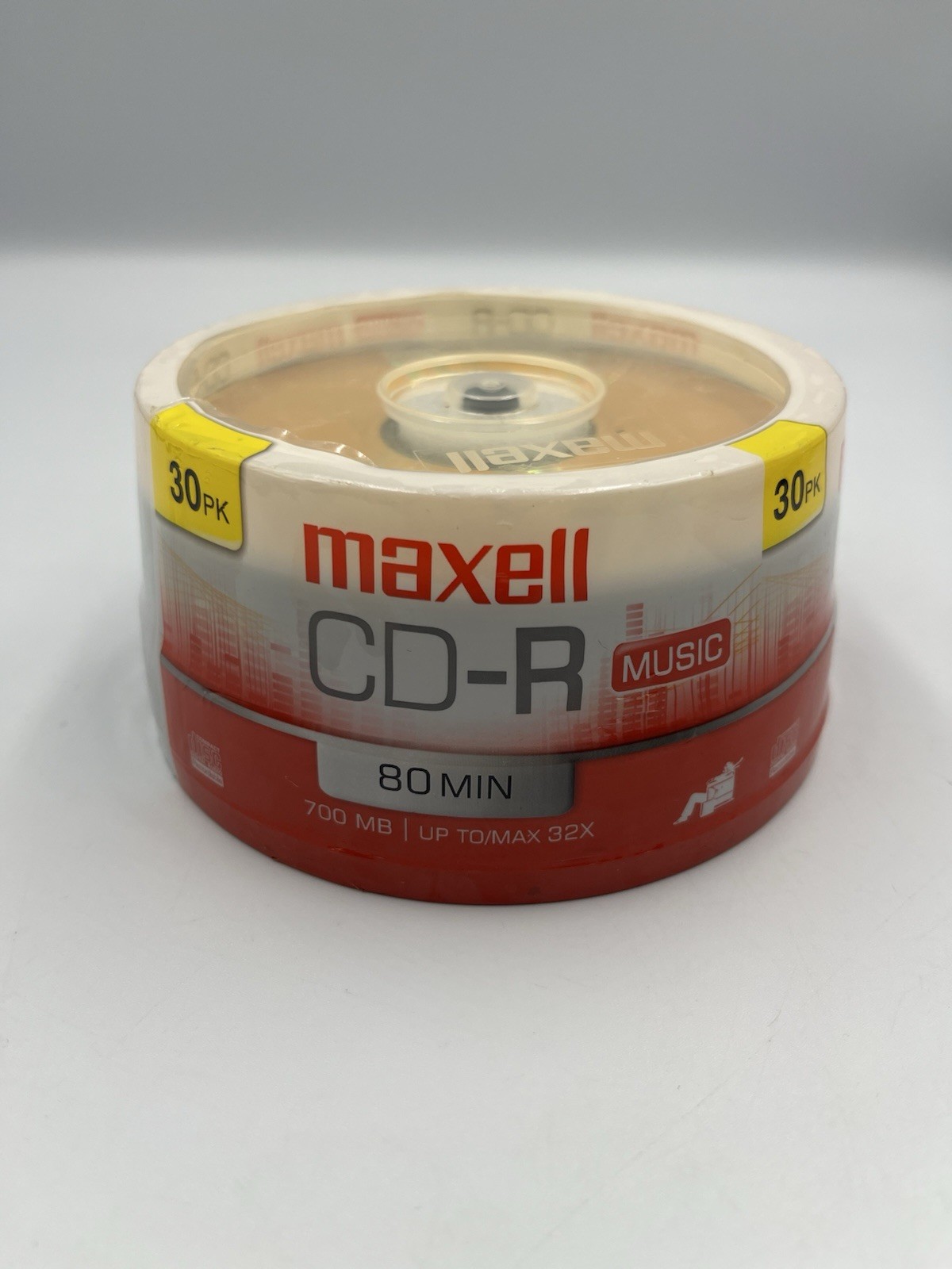 Maxell CD-R 30 Pack Music Gold Recordable Discs 700 MB NEW SEALED
