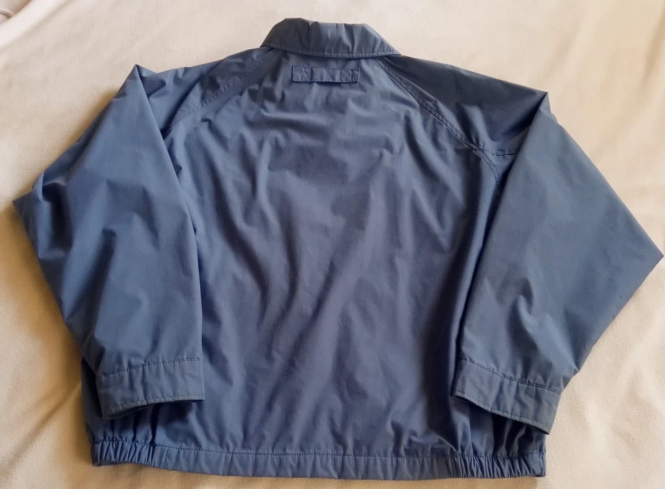 Trader Bay Jacket Windbreaker Large Zip Blue Men Breatheable Adj Wrist Preowned - Image 2 of 4