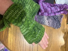hand knit fingerless gloves
