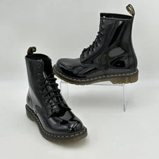 Dr. Martens 1460 Boots Womens Size 10 Black Patent 8 Eye Lace Up Combat 11821