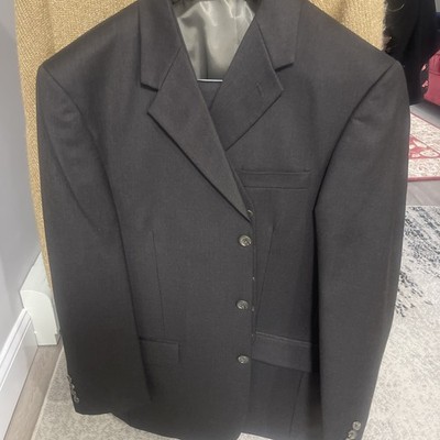 Stanley Blacker Men's Dark Brown 3Piece Suit Size 43R, pant 37x31 