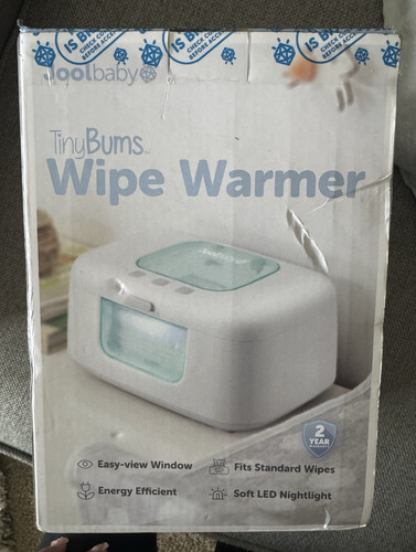 Joolbaby TinyBums Wipe Warmer, Soft LED Nightlight, Fits Wipes