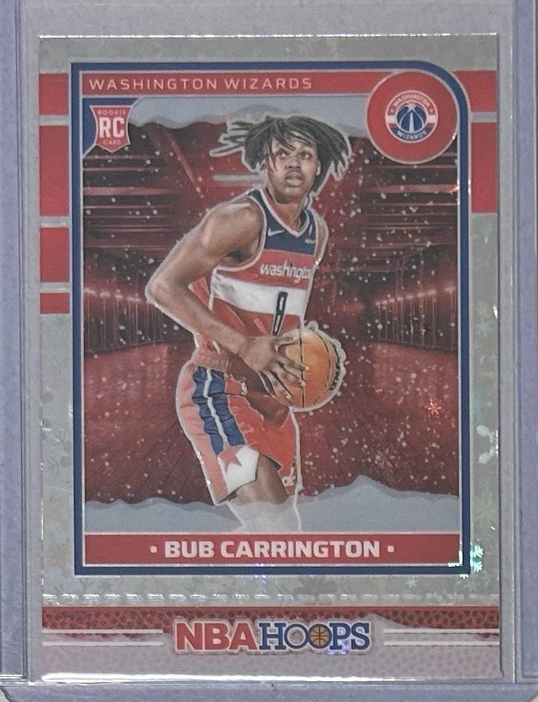 2024-25 Panini NBA Hoops - Rookies Bub Carrington #244 Premium Winter Prizm (RC)