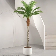 ZEF-7FT Artificial Phoenix Palm Tree Outdoor Indoor Decor Fake Plants