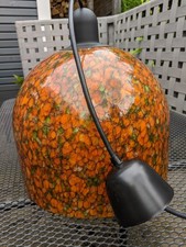 Vintage Peill & Putzler Decken-Hängeleuchte, orange Lampe aus Deutschland