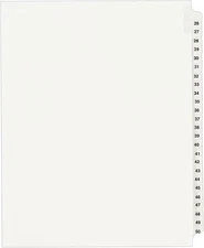 Stndrd Collated Legal Exhibit Avery(R) Style Dividers 26-50 Side Tab 8.5x11in