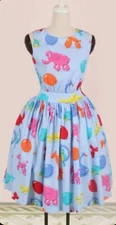 Hearts and Found Clarence dress in Balloon Animals print GUC size XL