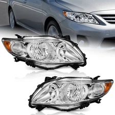 WEELMOTO For 2009-2010 Toyota Corolla Headlights Headlamp Replacement Left+Right