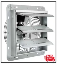 10 in. Shutter Exhaust Fan High-Speed 820 CFM Aluminum Wall Mount Attic Fan, Fan