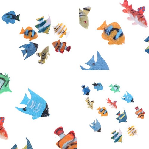 Modelo Piscina Educación Juguete Océano Peces Mini Tropical Juguete Regalo Vida Marina 12 piezas - Imagen 1 de 12