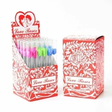 Love Roses Glass Tubes 36pcs/Box **Wholesale Value**