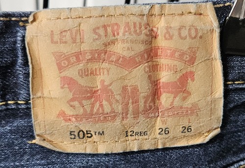 Levi's 505 Blue Jeans - Boys 12 Reg 26x26 T10-1630 - Picture 4 of 6