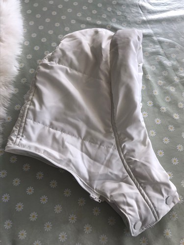 Dunnes White Savida Quilted Coat with Detachable Hood and Fur Trim XL /Eur 44 - Picture 16 of 24