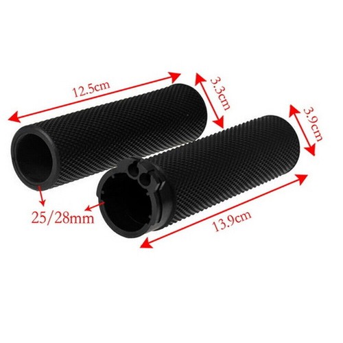Manijas de manillar para Harley Dyna Road King Glide universal goma negra - Imagen 5 de 7