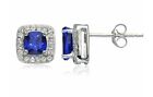 Earrings Collection - Multiple Options 925 Sterling Silver Sapphire Stud