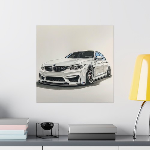 BMW Competition Car Poster High Quality Wall Art Decor for Home Office or Garage - Picture 25 of 29