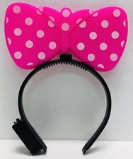 Minnie Mouse Light-Up Ears Fancy Dress Up Halloween Costume Accessory 2 COLORS