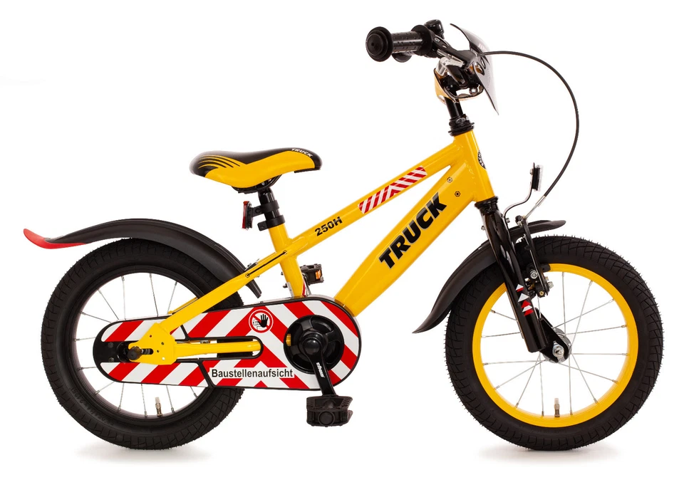 14"Zoll Bachtenkirch-Kinderfahrrad "TRUCK", gelb