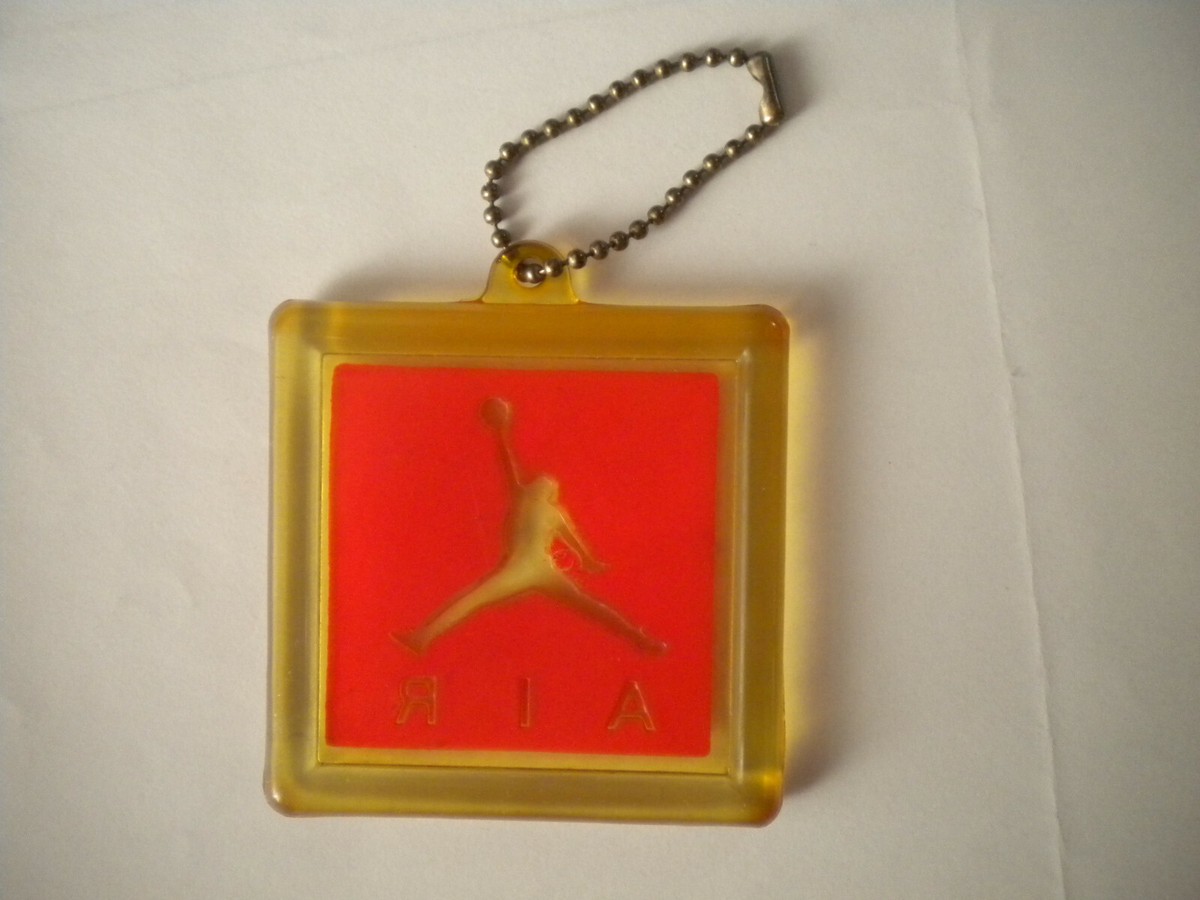 Michael AIR JORDAN Nike Logo tag rubber keyring keychain 2.75