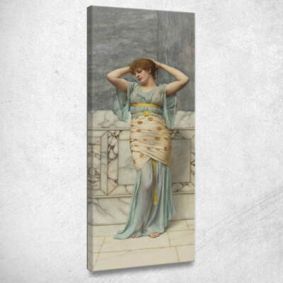 Schönheit in einem Marmorzimmer John William Godward, jwg21 Gemälde gedruckt auf t