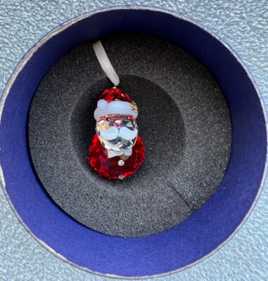 Swarovski Rocking Santa Ornament (#5544533) Mint & New in