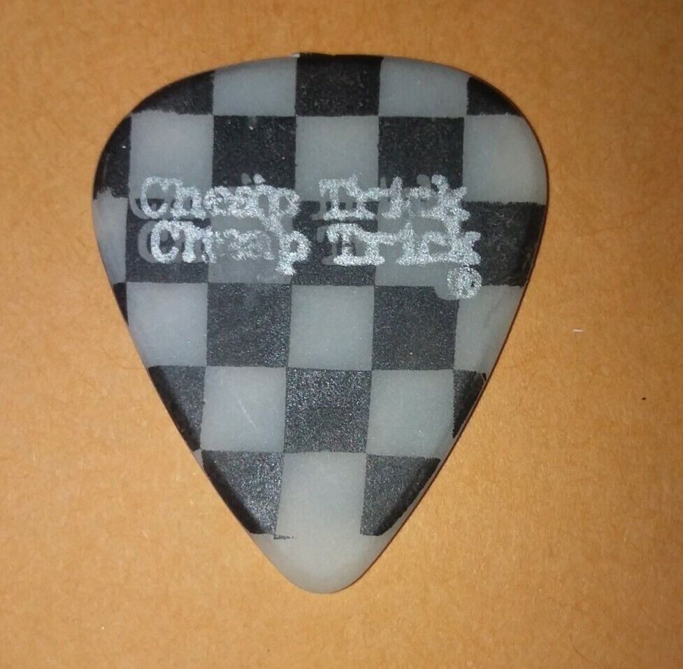 Vtg Rare STAGE Ranking TOP11 USED Cheap Trick Blanco Checkered Negro To Ranking TOP14 Pick