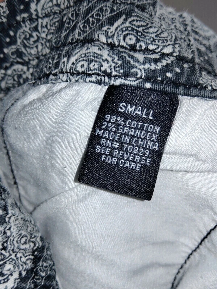 Женские эластичные штаны на талию Rue 21 размер Small цвет черный/белый с манжетами - Изображение 4 из 4