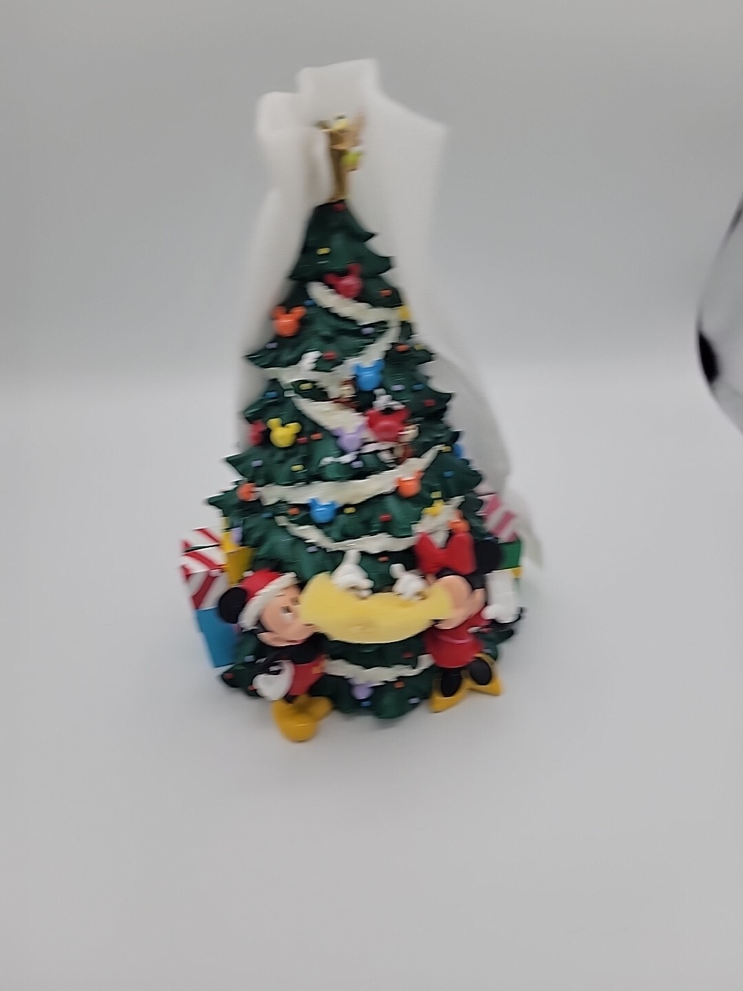 Disney Mickey & Minnie Mouse Christmas Hinged Tree W/ Donald, Goofy & whole Gang