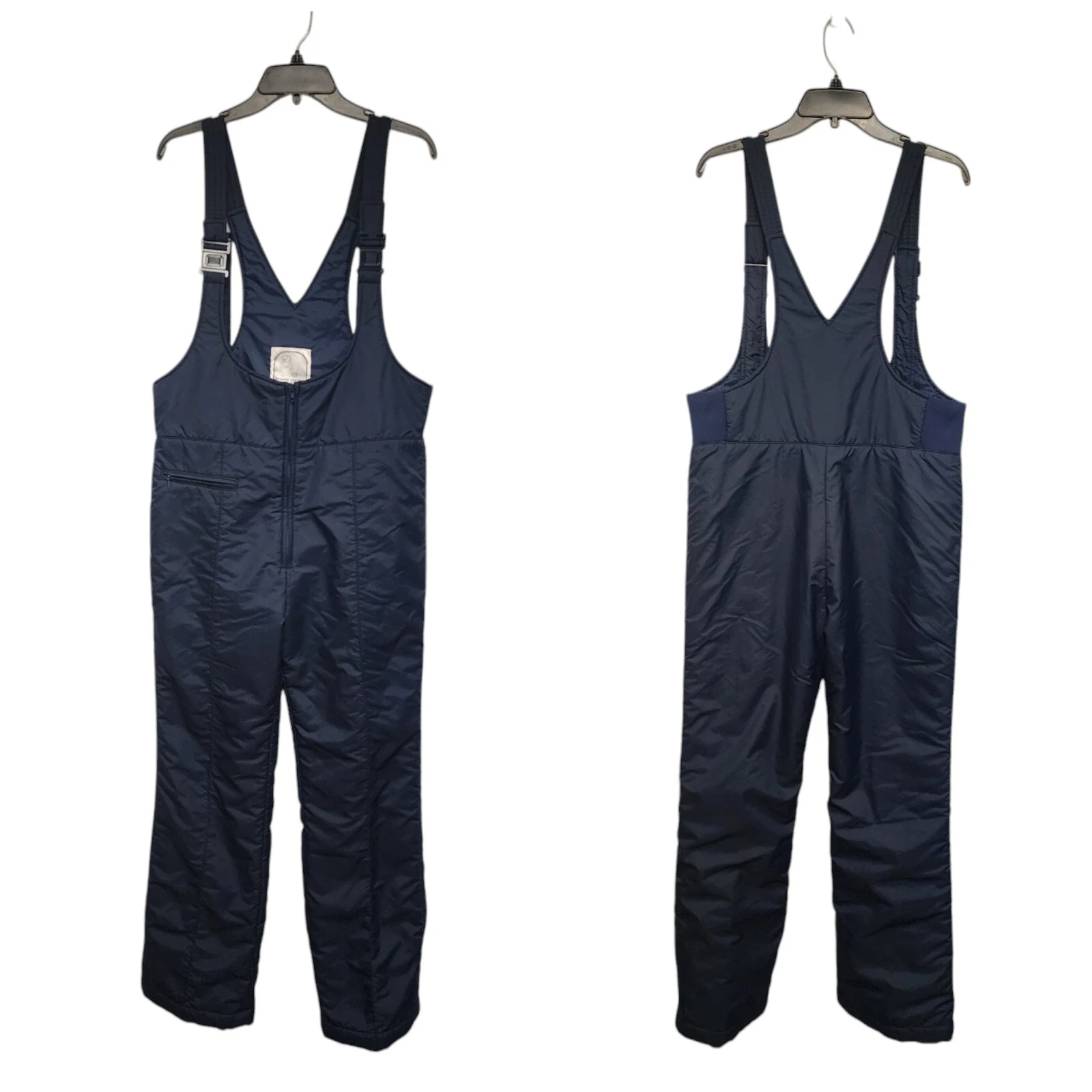 Beaver Creek Bib Overall Pants Mens Medium Navy Blue Nylon Snow Ski Coveralls
