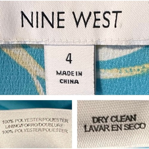 Nine West Blue Floral Wide Crop Leg Belted Jumpsuit 4 - Picture 4 of 6