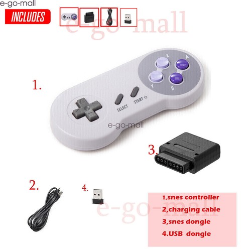 Wireless/Wired Gamepad for SNES Super Nintendo Entertainment System SFC NES - Picture 20 of 86