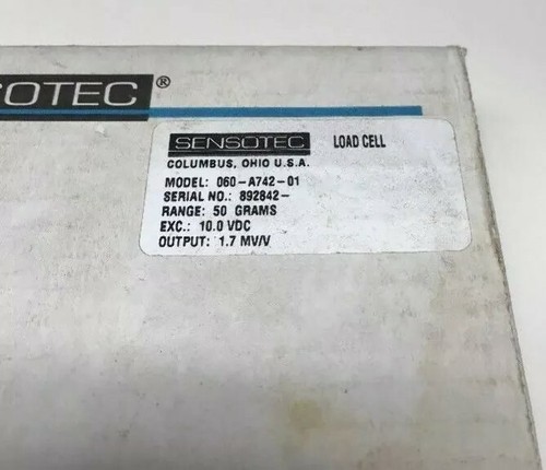 New! Sensotec Load Cell 060-A742-01 0-50 Grams 892842 *Fast Shipping* Warranty! - Picture 3 of 3