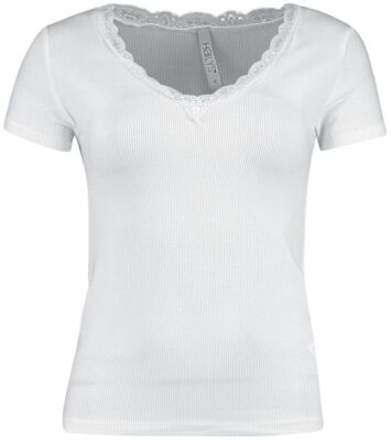 Hailys T-Shirt Damen Mariella weiß Basics, Casual Wear, Streetwear
