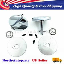 2Pcs Air Hood Pin Chrome Twists Locks Reproduction For 1969-1972 Cutlass / 442