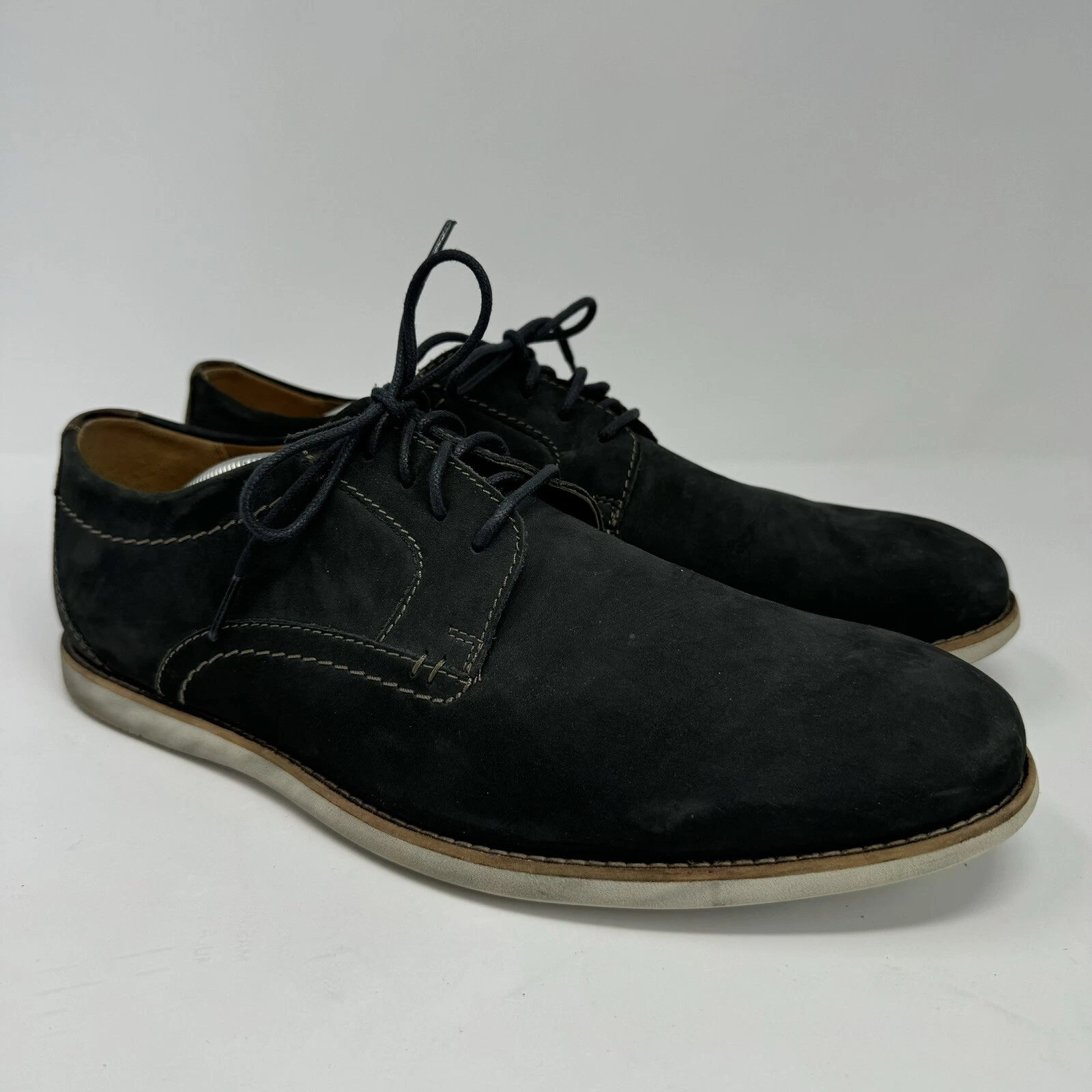 Collezione by Clarks scarpe Oxford uomo blu navy nabuk stringate taglia 12