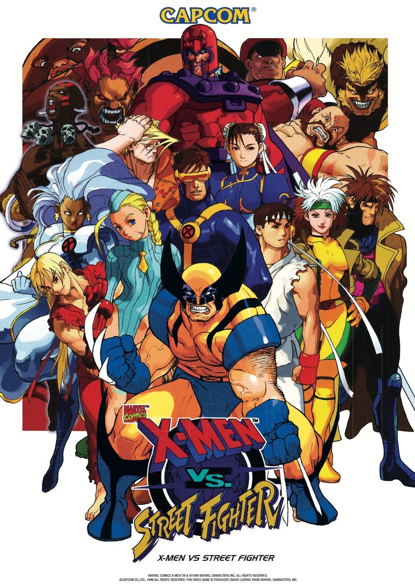 『エックスメン VS. ストリートファイター』販促ポスター　CAPCOM　非売品 エックスメン VS. ストリートファイター』販促ポスター CAPCOM