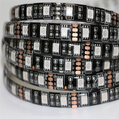 Black PCB 300 LED Strip Light RGB Waterproof 5050 SMD car DRL DIY tape lamp 12V - Picture 7 of 20
