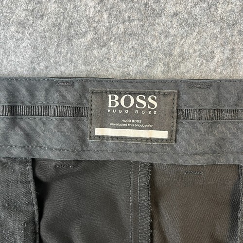 Hugo Boss Mercedes Chinos Mens 36 28 * Black Tapered Fit Stretch F1 AMG - Picture 11 of 15