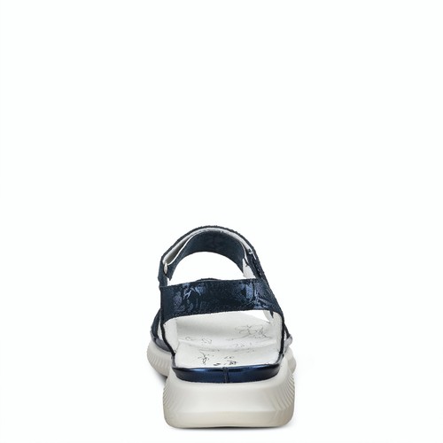 SPRING STEP HERMOSA QUARTER STRAP SANDAL NAVY MULTI TONED LEATHER US 8.5 EUR 39 - Picture 4 of 6
