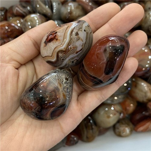 Natural Sardonyx Red Agate Quartz Crystal Energy Polished Tumbled Stone Healing - Picture 12 of 24