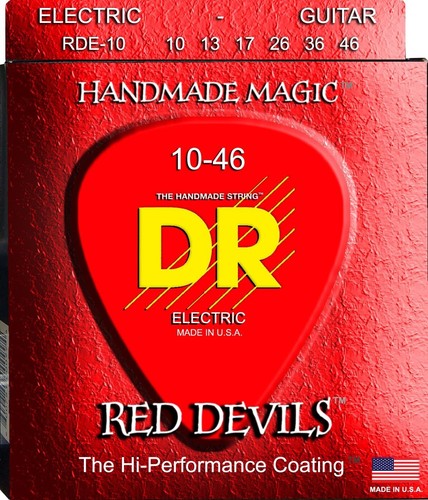 DR RDE-10 Red Devils Coated Red Electric Guitar Strings gauges 10-46 - Picture 1 of 2