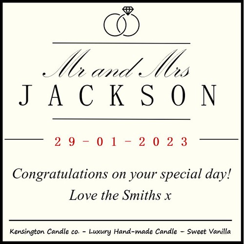 Personalised Wedding Candle Gift, Wedding Present, Wedding Candle Keepsake - Picture 3 of 4
