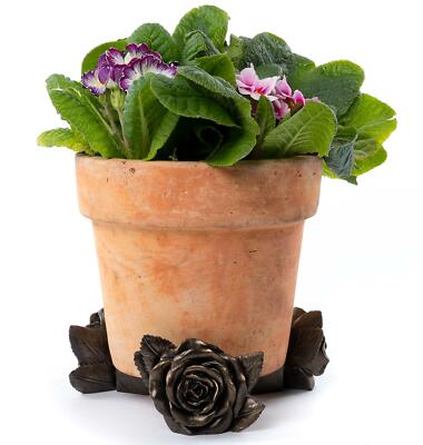 Töpfchenfüße Blume Rose Figuren Pflanztopffüße - Handarbeit Ornamente - 3 Stück