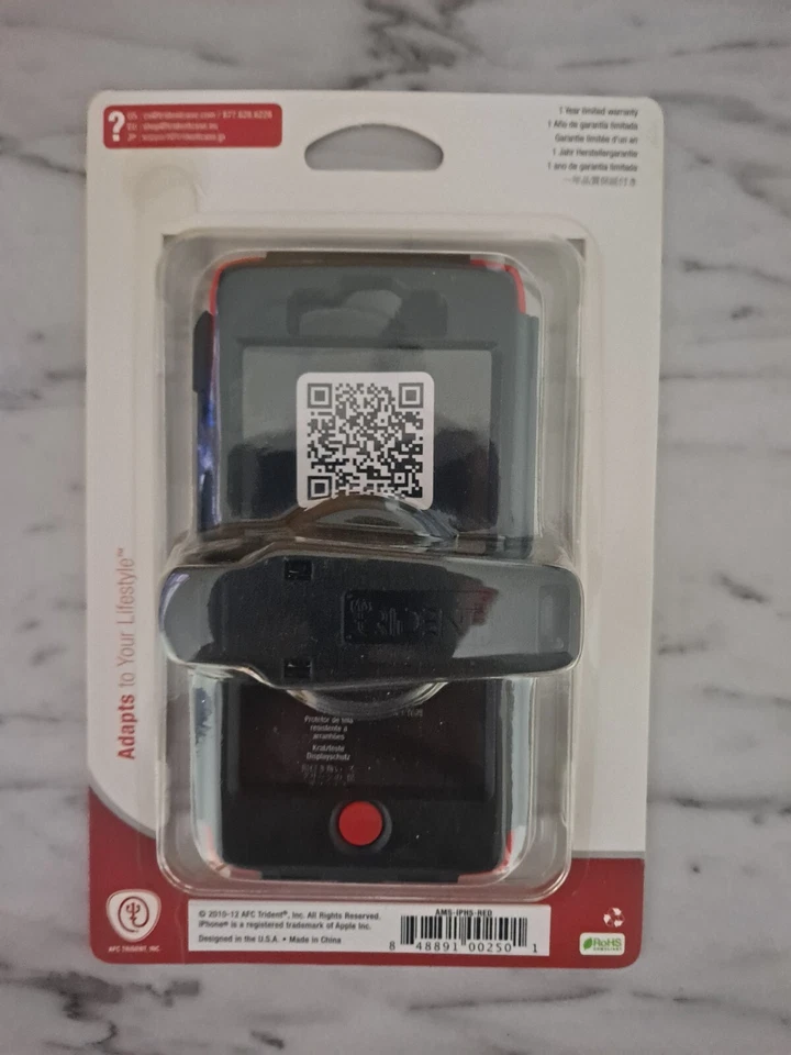 Apple Iphone 5 Trident Tough Case Black/Red Kraken AMS Series Belt Clip New - Image 2 of 4