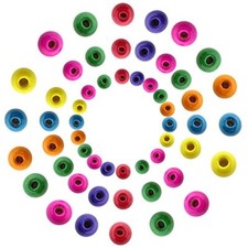 600PCS Assorted Color Round Wood Beads Wooden Beads for DIY Crafts Jewelry